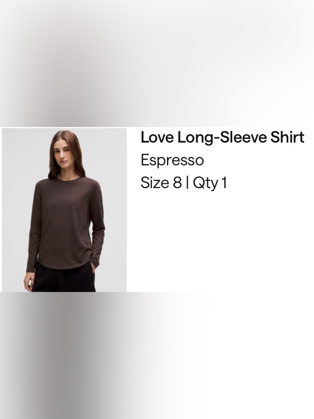 Lululemon Love Long-Sleeve Crewneck Sweater in Espresso